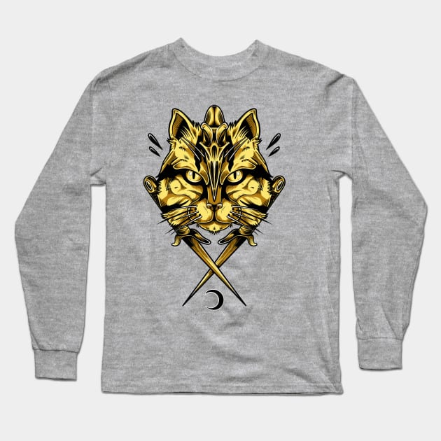 Golden Cat’s Sais Long Sleeve T-Shirt by Scottconnick